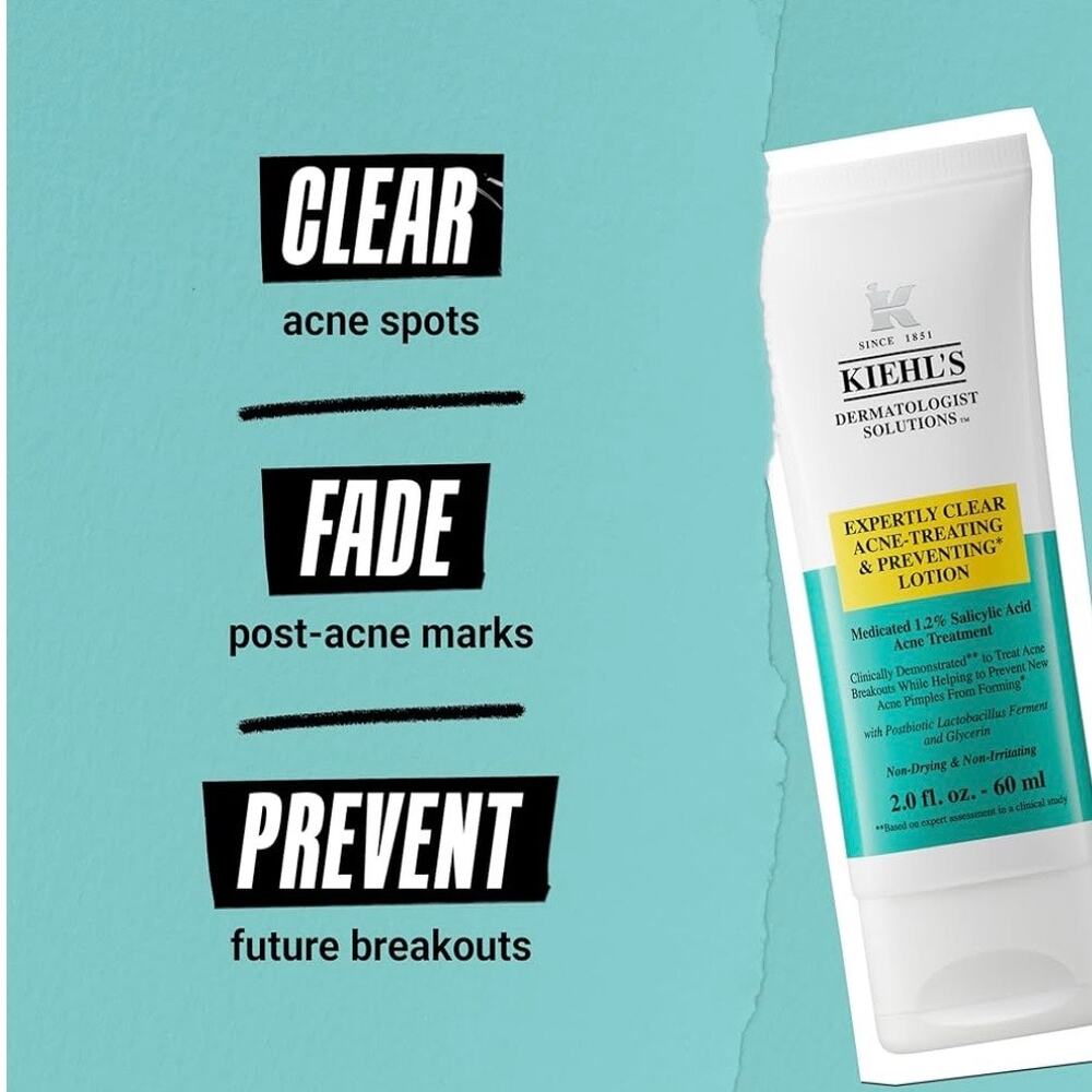 KIEHL'S Expertly Clear Acne-Treating & Preventing Lotion NWT - Picture 3 of 10